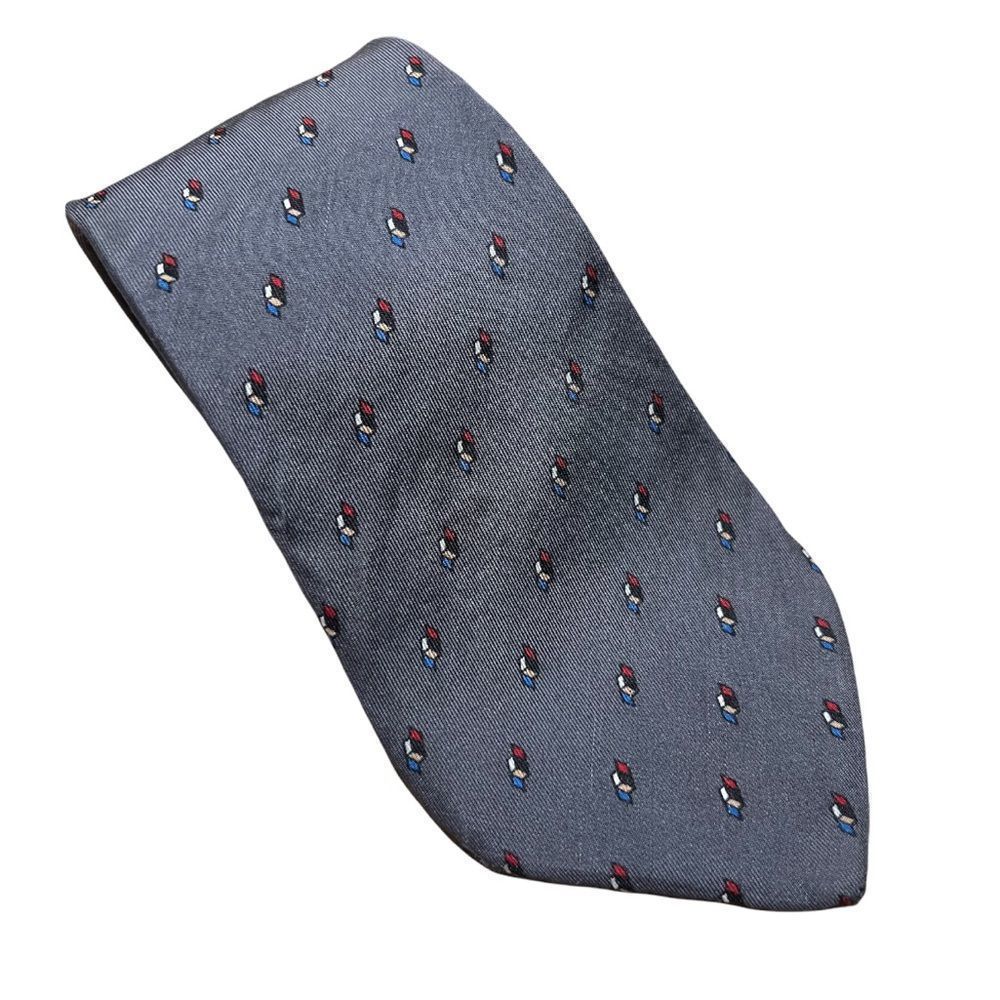 Christian Dior Steel Blue Geometric 3D Shapes Silk Tie - Picture 3 of 7